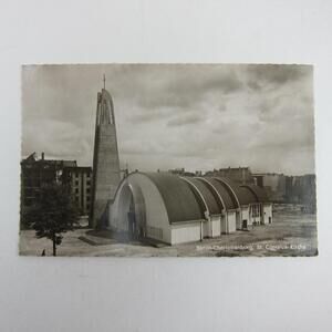 Real Photo Postcard Berlin Germany St. Canisius Church Charlottenburg Vintage